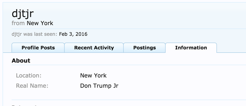 Illustration for article titled That Idiot On Your Hunting Message Board Might Be Donald Trump Jr.